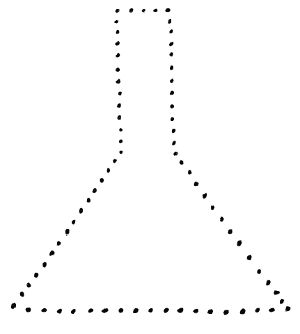 三个形状依次显示:一个Erlenmeyer烧瓶，烧瓶，和量筒